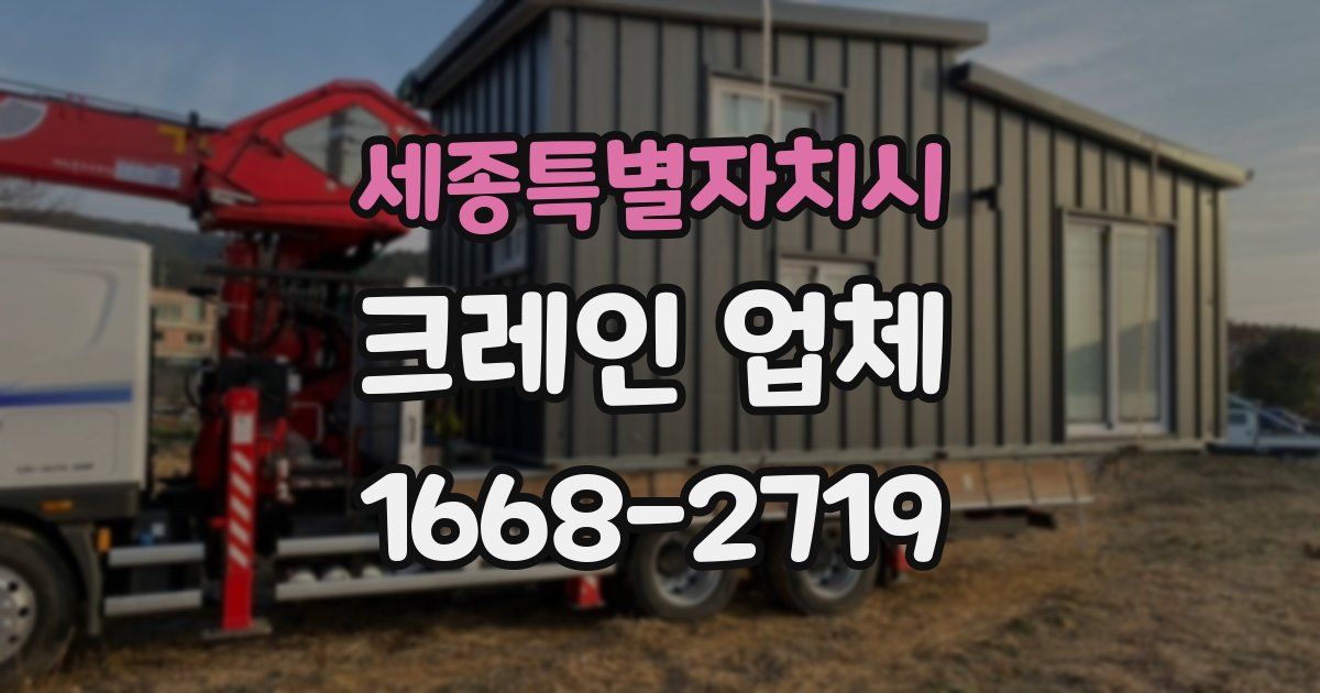 세종특별자치시 크레인 업체