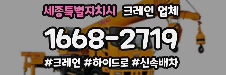 세종특별자치시 크레인 업체