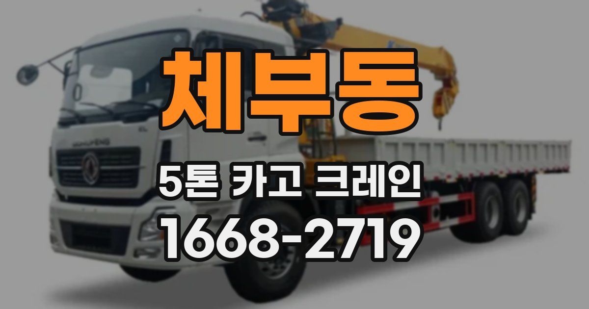 체부동 5톤 카고 크레인