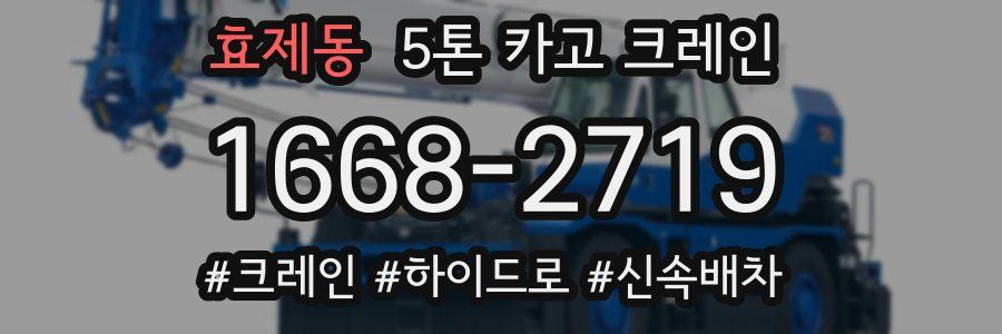 효제동 5톤 카고 크레인