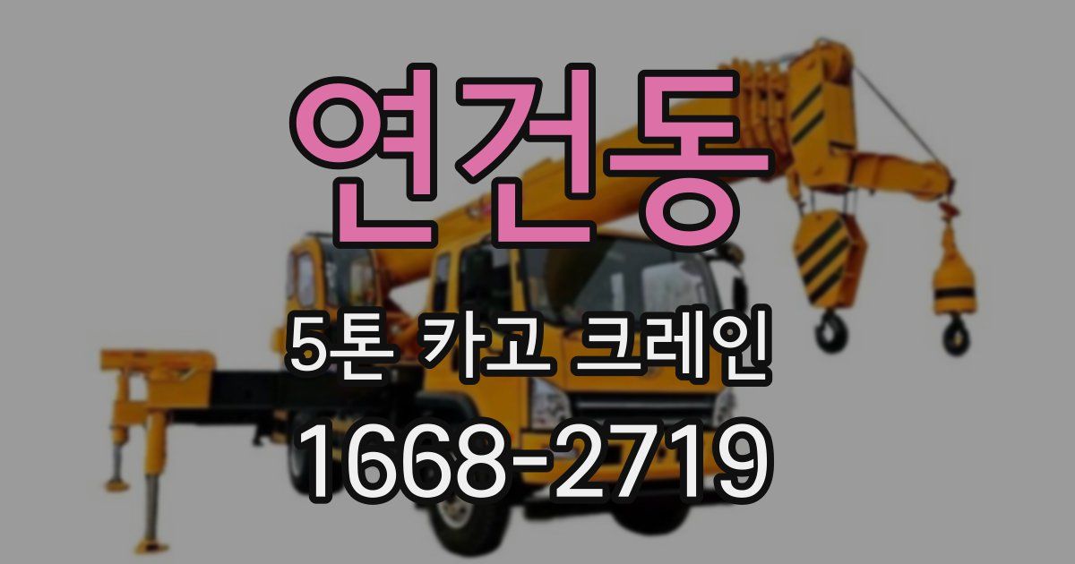 연건동 5톤 카고 크레인
