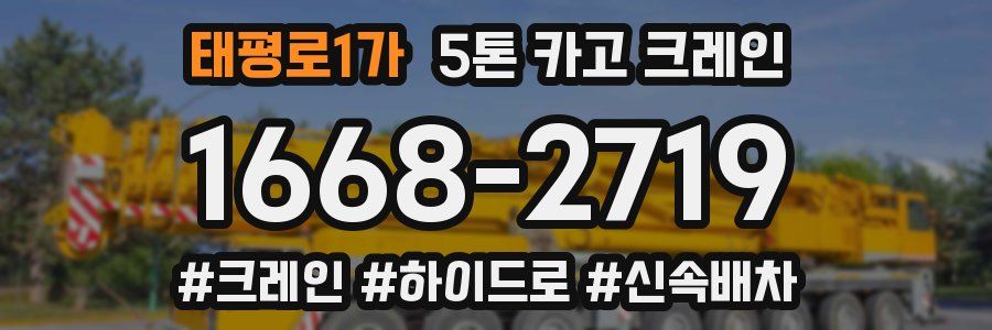 태평로1가 5톤 카고 크레인