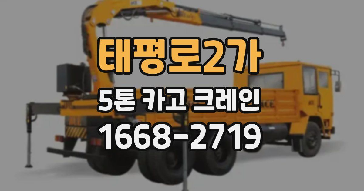 태평로2가 5톤 카고 크레인