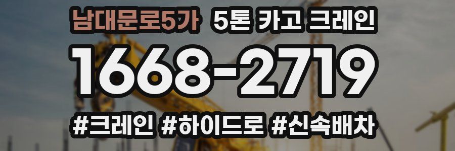 남대문로5가 5톤 카고 크레인