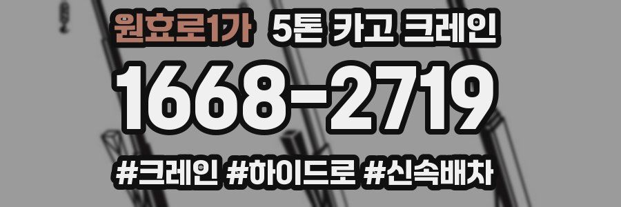 원효로1가 5톤 카고 크레인