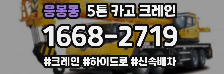 응봉동 5톤 카고 크레인