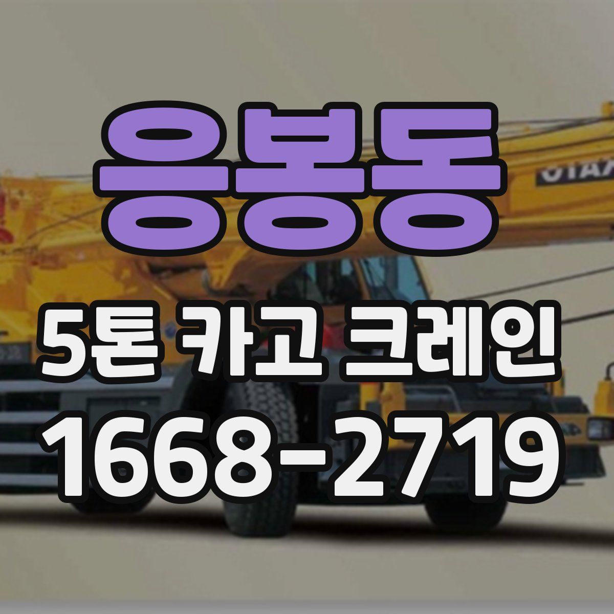 응봉동 5톤 카고 크레인