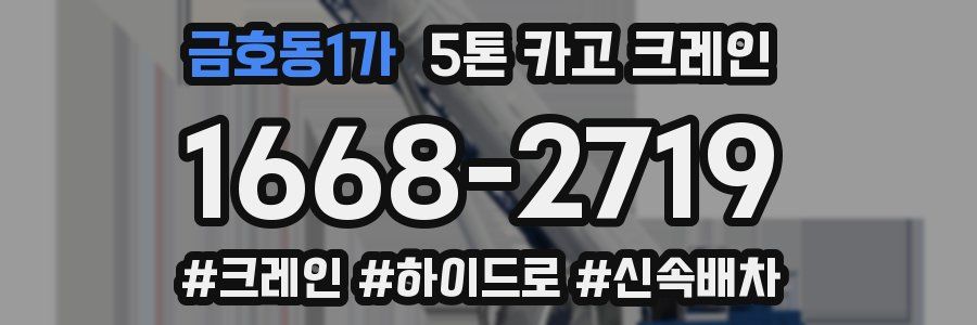 금호동1가 5톤 카고 크레인