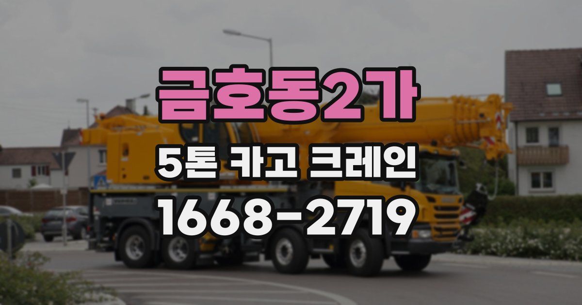 금호동2가 5톤 카고 크레인