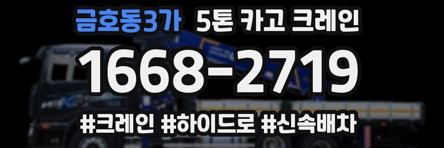 금호동3가 5톤 카고 크레인