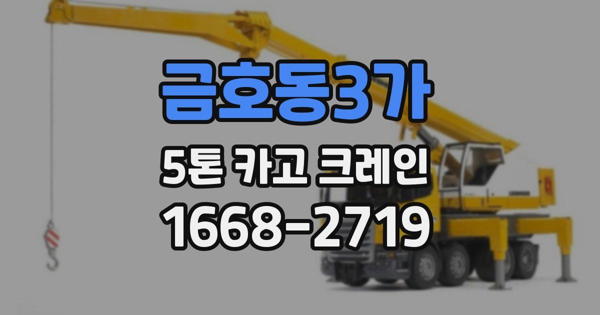 금호동3가 5톤 카고 크레인