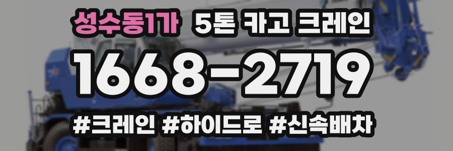 성수동1가 5톤 카고 크레인