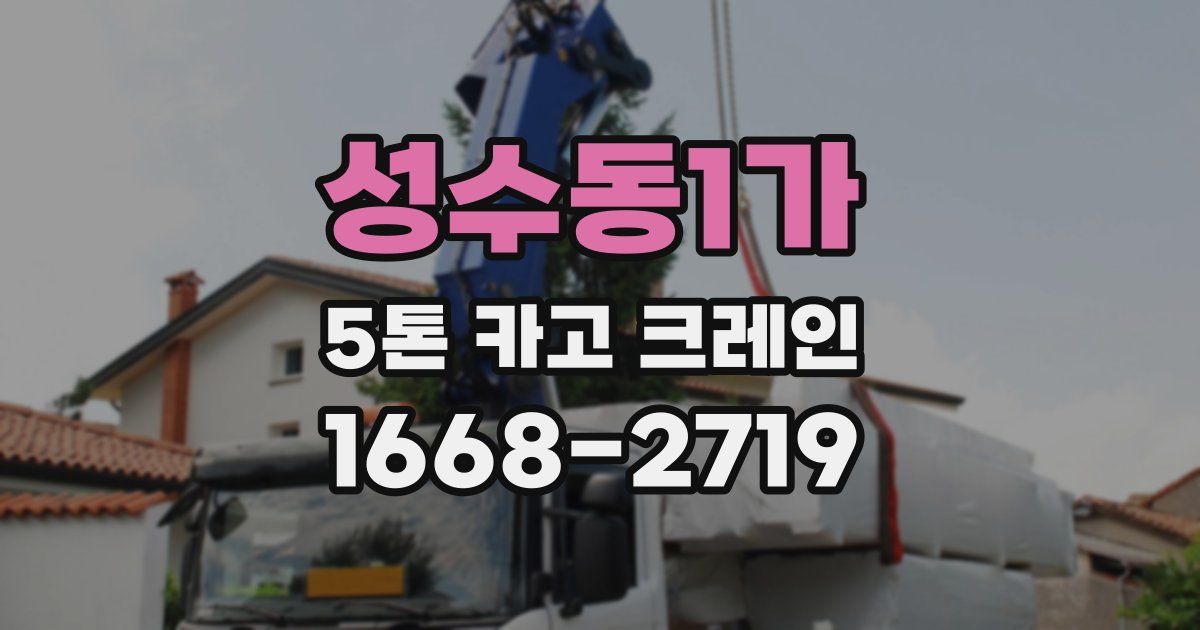 성수동1가 5톤 카고 크레인