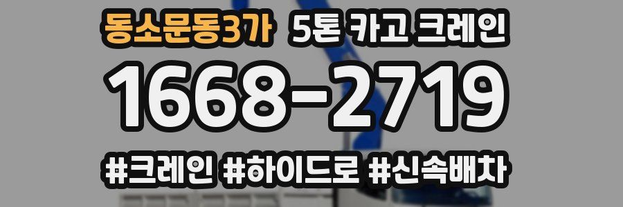 동소문동3가 5톤 카고 크레인