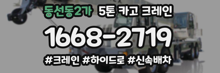 동선동2가 5톤 카고 크레인