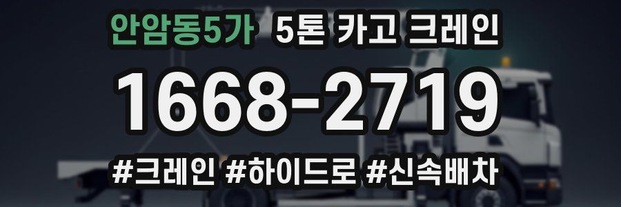 안암동5가 5톤 카고 크레인