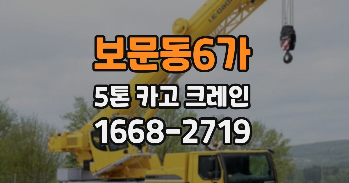 보문동6가 5톤 카고 크레인