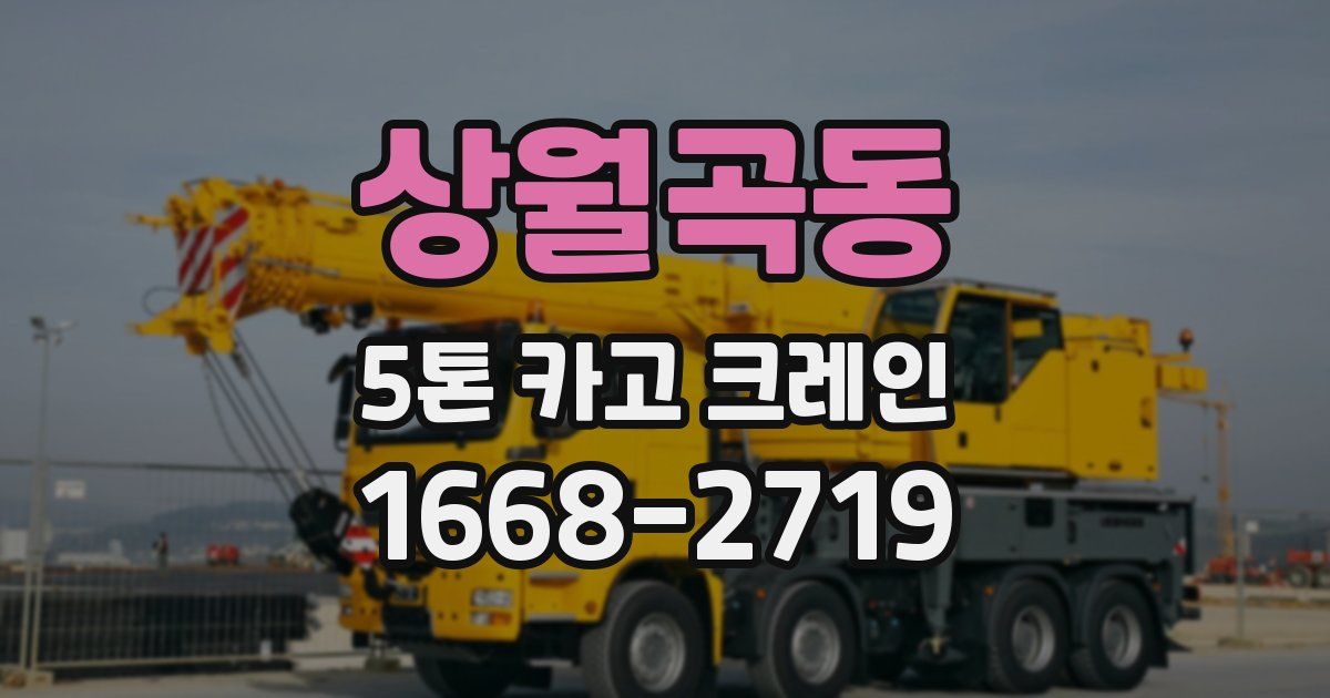 상월곡동 5톤 카고 크레인