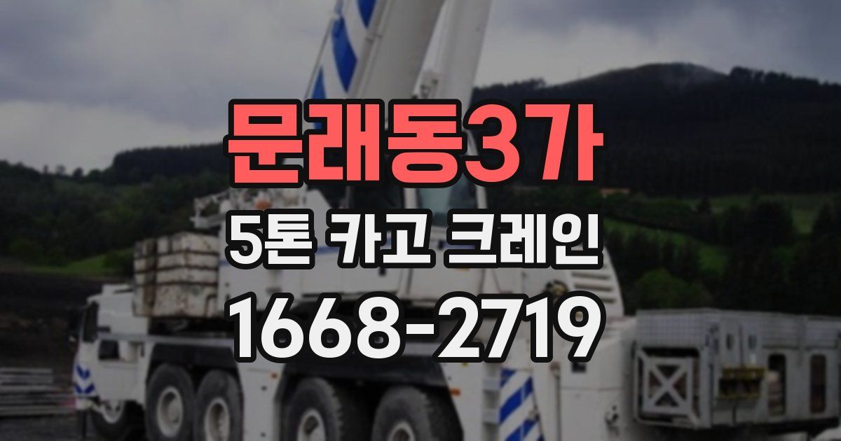 문래동3가 5톤 카고 크레인