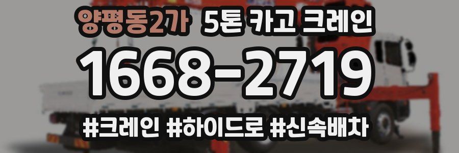 양평동2가 5톤 카고 크레인