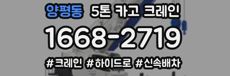 양평동 5톤 카고 크레인