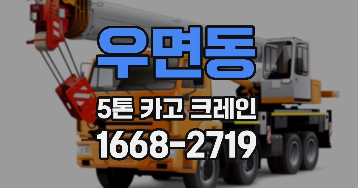 우면동 5톤 카고 크레인