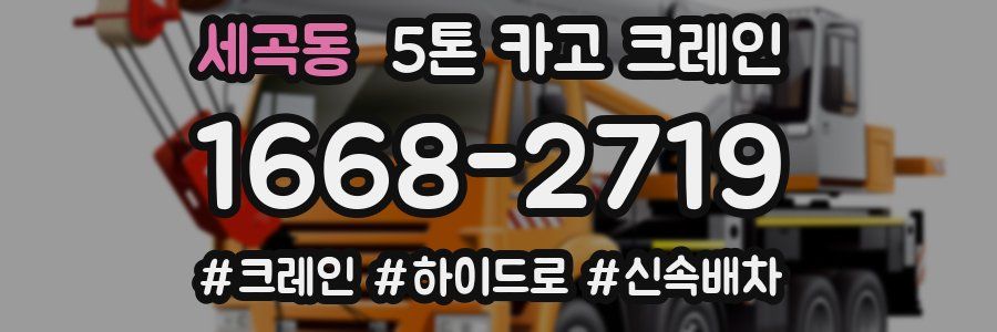 세곡동 5톤 카고 크레인