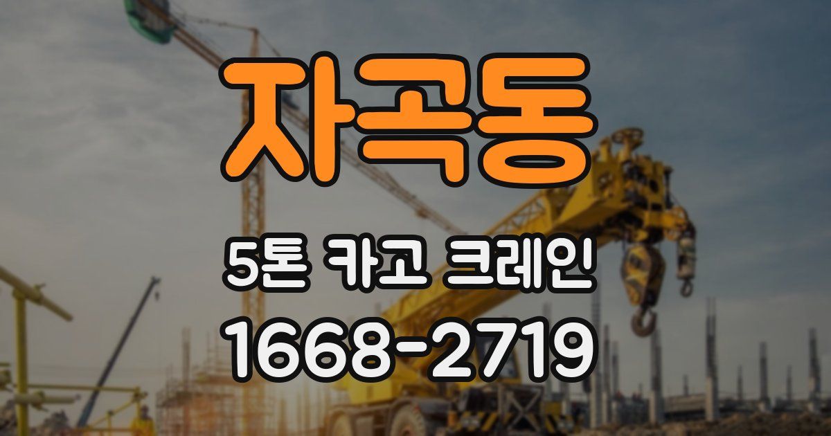 자곡동 5톤 카고 크레인