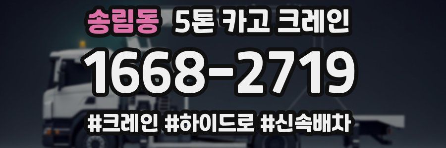 송림동 5톤 카고 크레인