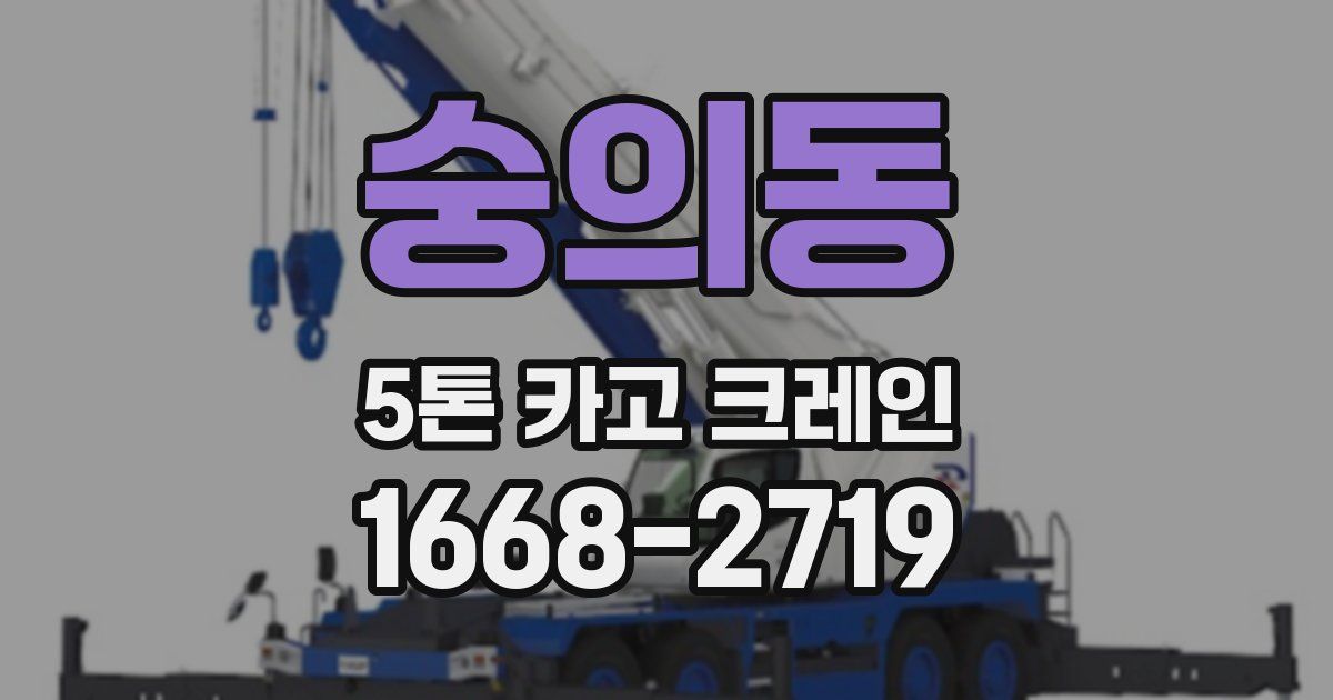 숭의동 5톤 카고 크레인