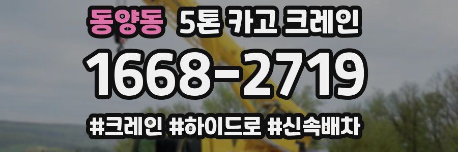 동양동 5톤 카고 크레인