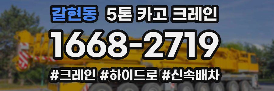 갈현동 5톤 카고 크레인