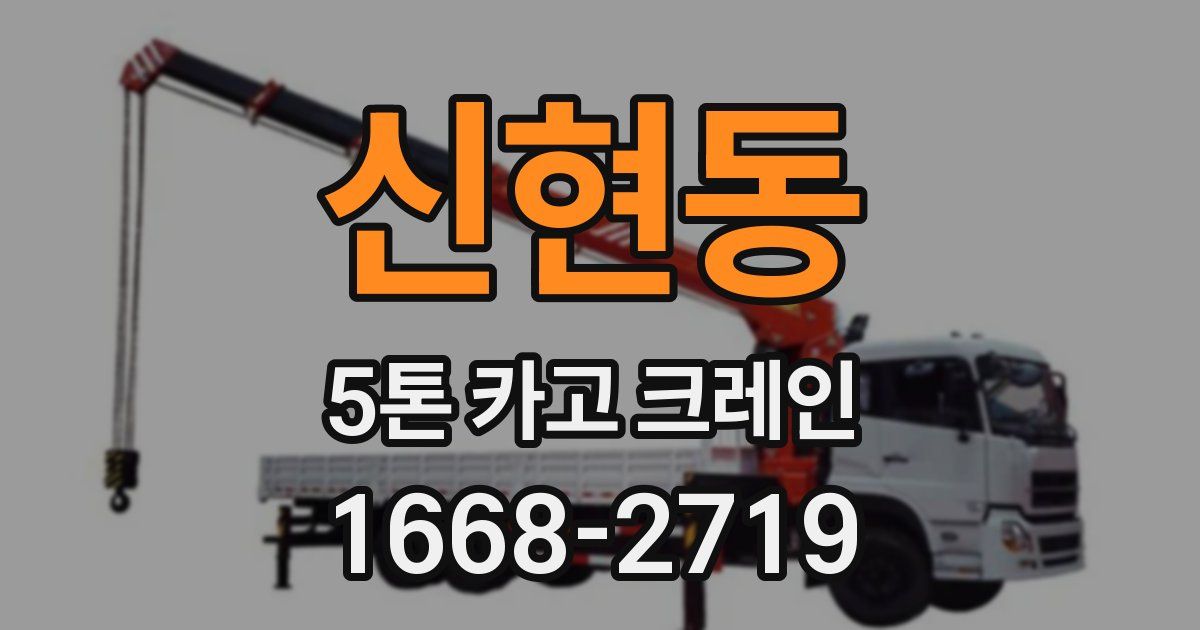 신현동 5톤 카고 크레인