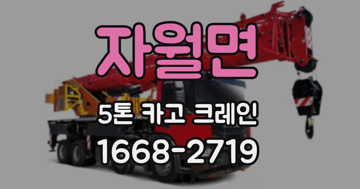 자월면 5톤 카고 크레인