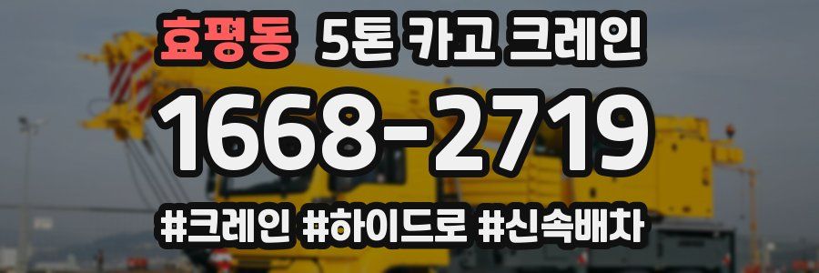 효평동 5톤 카고 크레인
