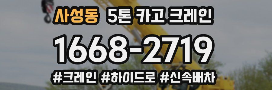 사성동 5톤 카고 크레인