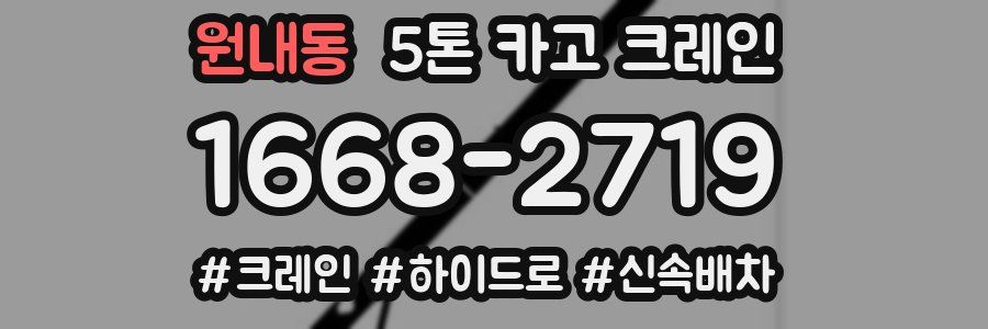 원내동 5톤 카고 크레인