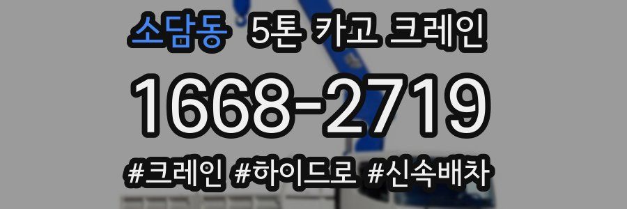 소담동 5톤 카고 크레인