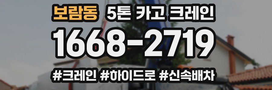 보람동 5톤 카고 크레인