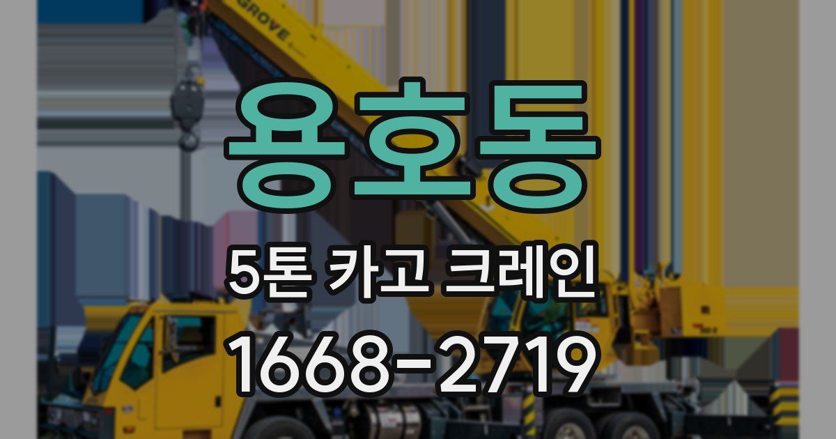 용호동 5톤 카고 크레인