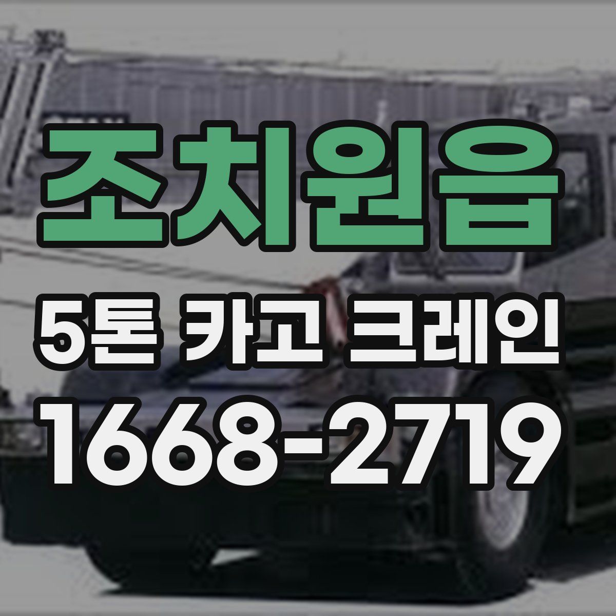 조치원읍 5톤 카고 크레인
