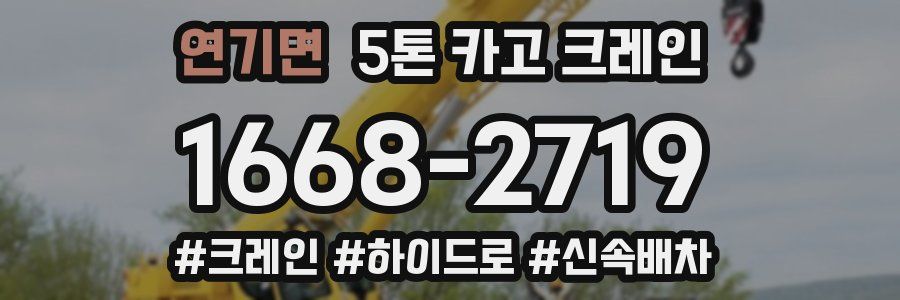 연기면 5톤 카고 크레인
