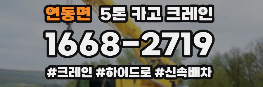 연동면 5톤 카고 크레인