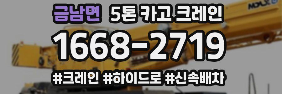 금남면 5톤 카고 크레인