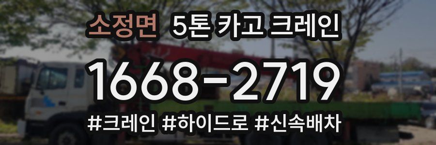 소정면 5톤 카고 크레인