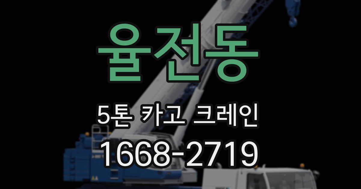 율전동 5톤 카고 크레인
