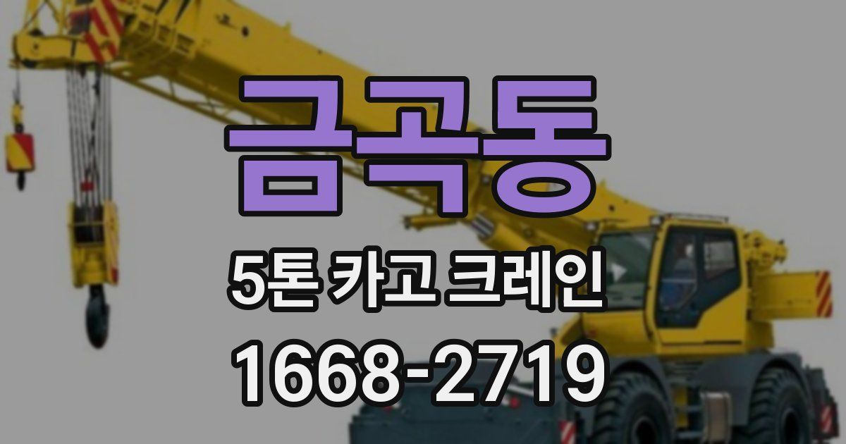 금곡동 5톤 카고 크레인