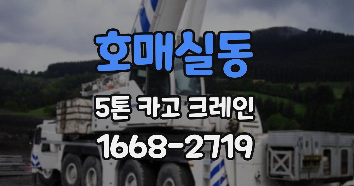 호매실동 5톤 카고 크레인