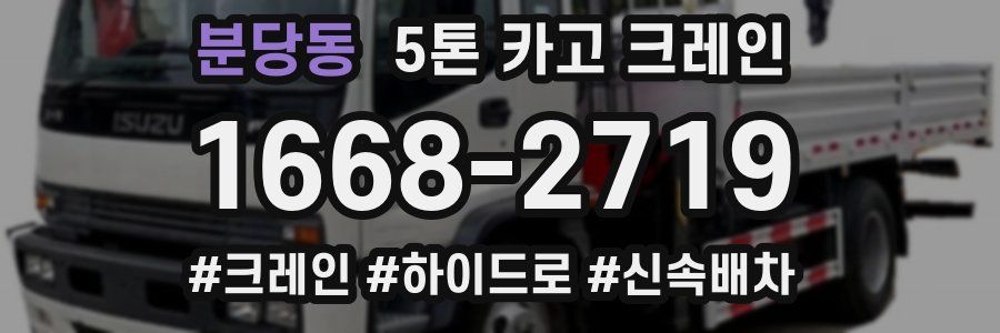 분당동 5톤 카고 크레인