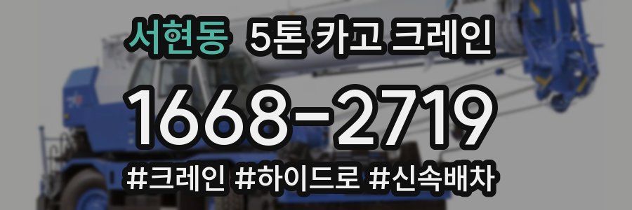 서현동 5톤 카고 크레인